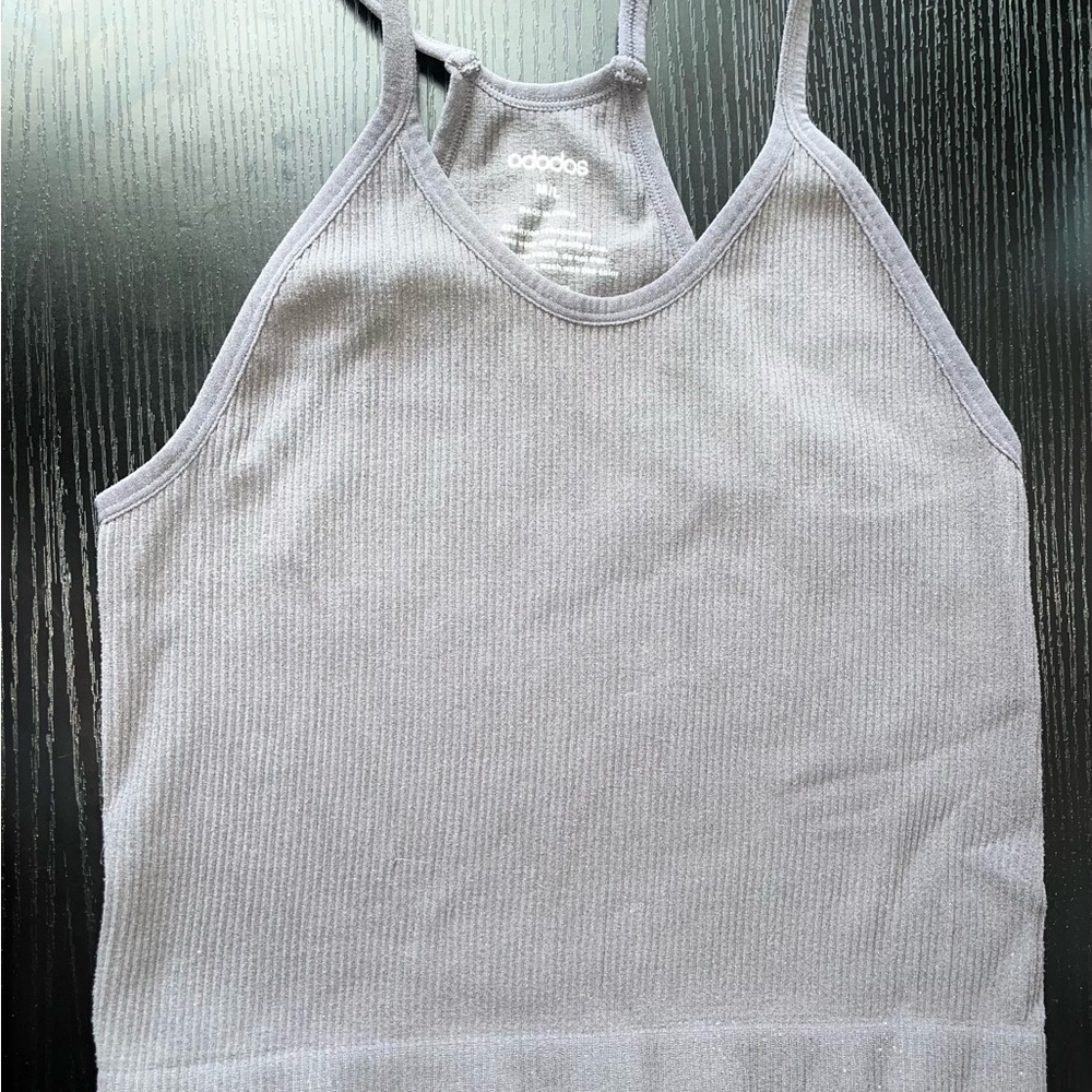 Women's Ribbed Gray Crop Top